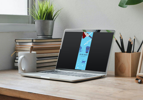 Cozy mystery winter bookmark Printable PDF.